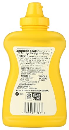 365 by Whole Foods Market, Organic Yellow Mustard, 14 Ounce