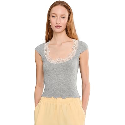 Free People Oh My Darling Tee heather grey
