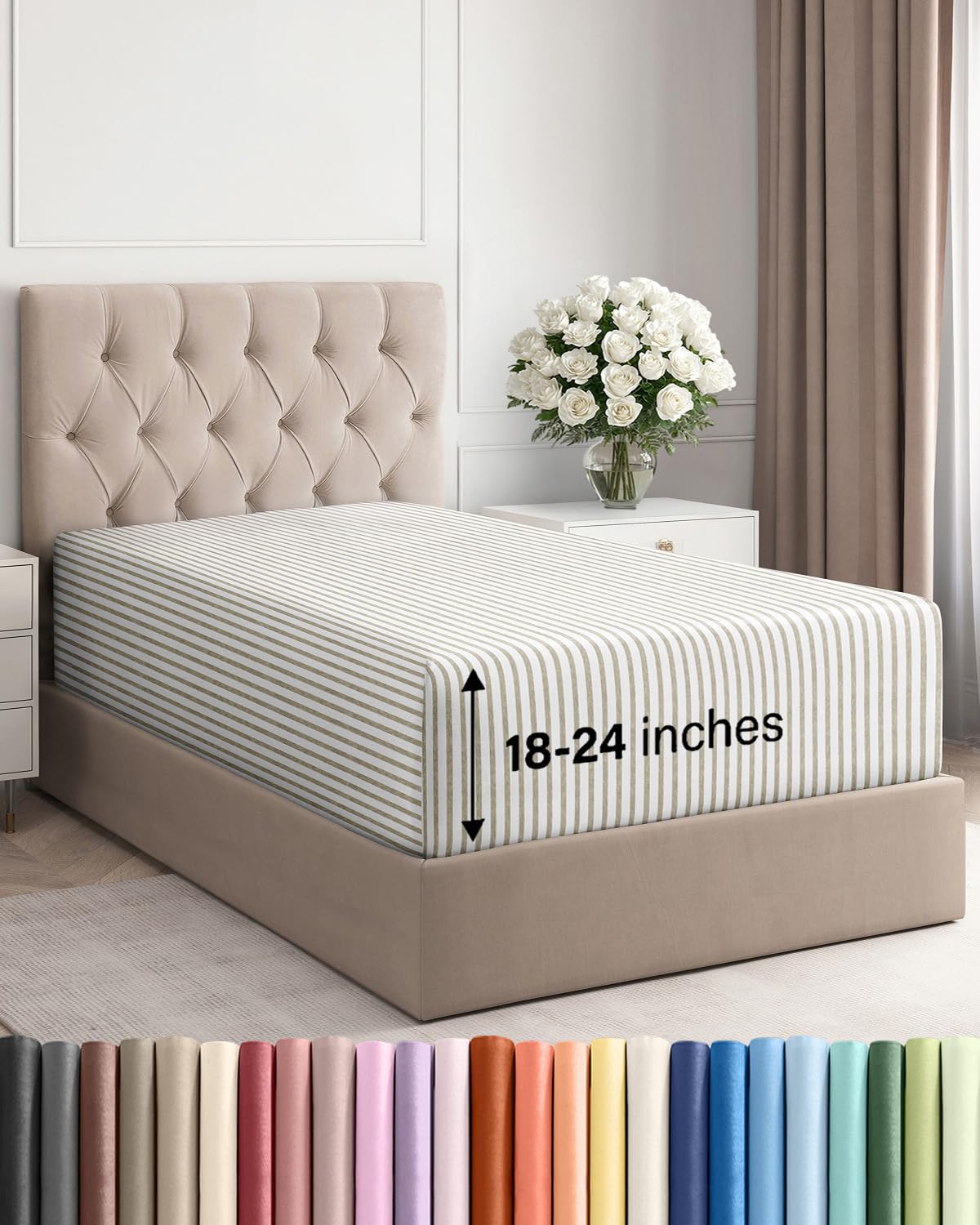 Drap-housse extra profond twin XL doux pour des nuits sereines