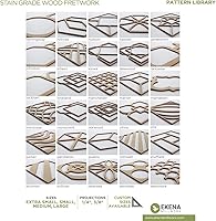 Vista 15 de Ekena Millwork WALW24X24X0375BYTAL Baytown Paneles de pared decorativos de 3/8 pulgadas en T, 23 3/8 pulgadas de ancho x 23 3/8 pulgadas de alto