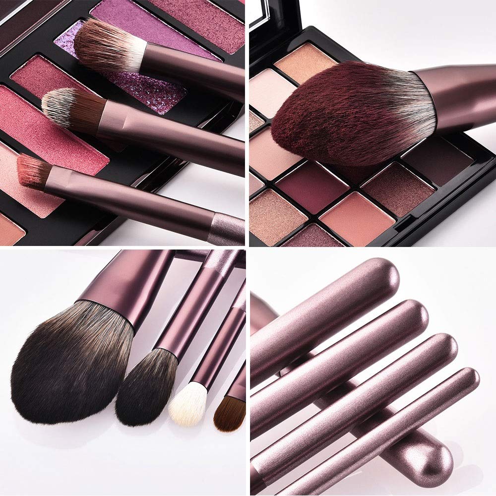 Juego de 12 brochas de Maquillaje, Juego de brochas de Maquillaje sintético Profesional avanzado, Juego de brochas para Base líquida, Rubor, Polvos, Corrector, Sombra de(2)