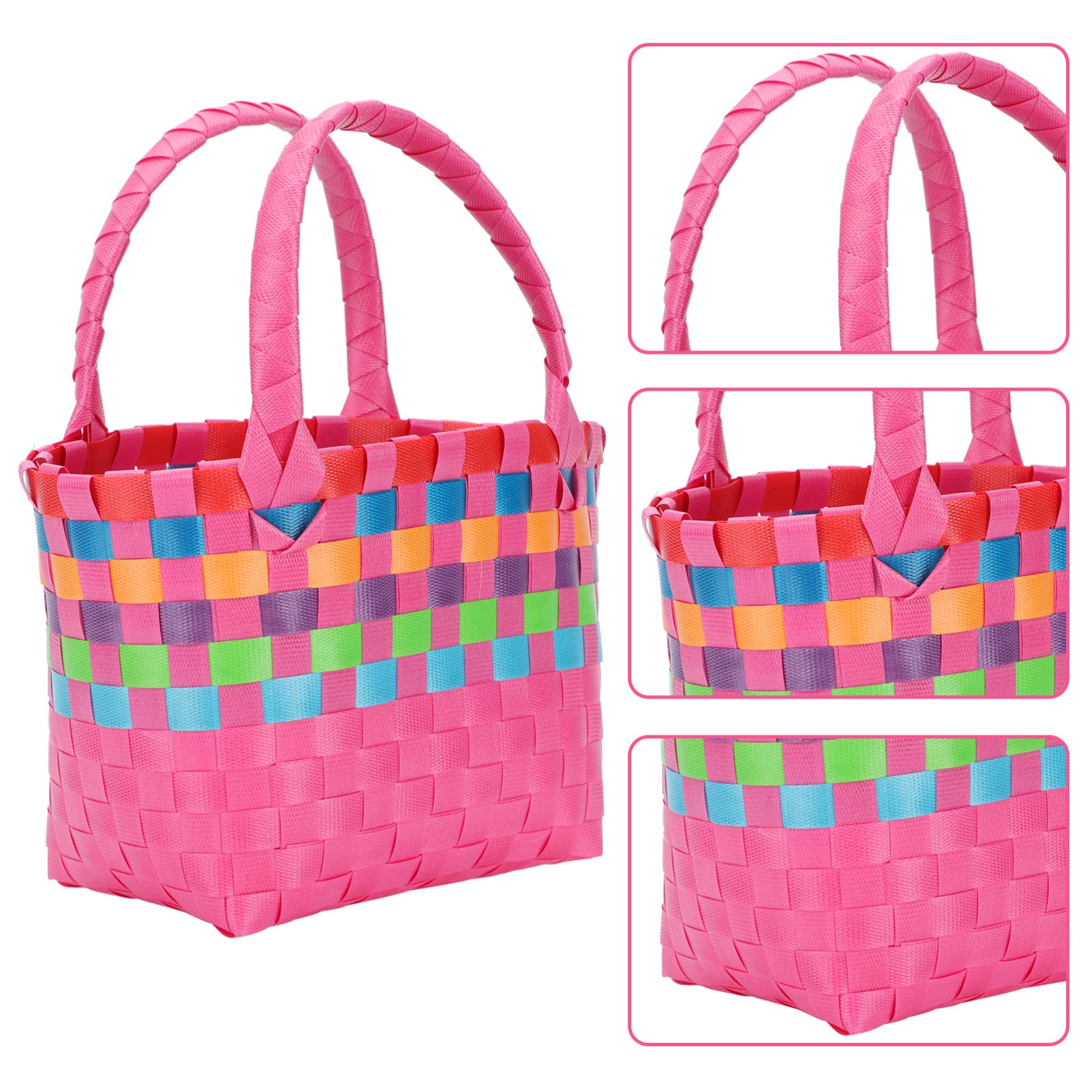 Cabilock 2 pcs Storage basket fabric storage bins african market basket vacation essentials laundry basket side bag for women crossbody tote purse the summer shopping bag plastic Miss