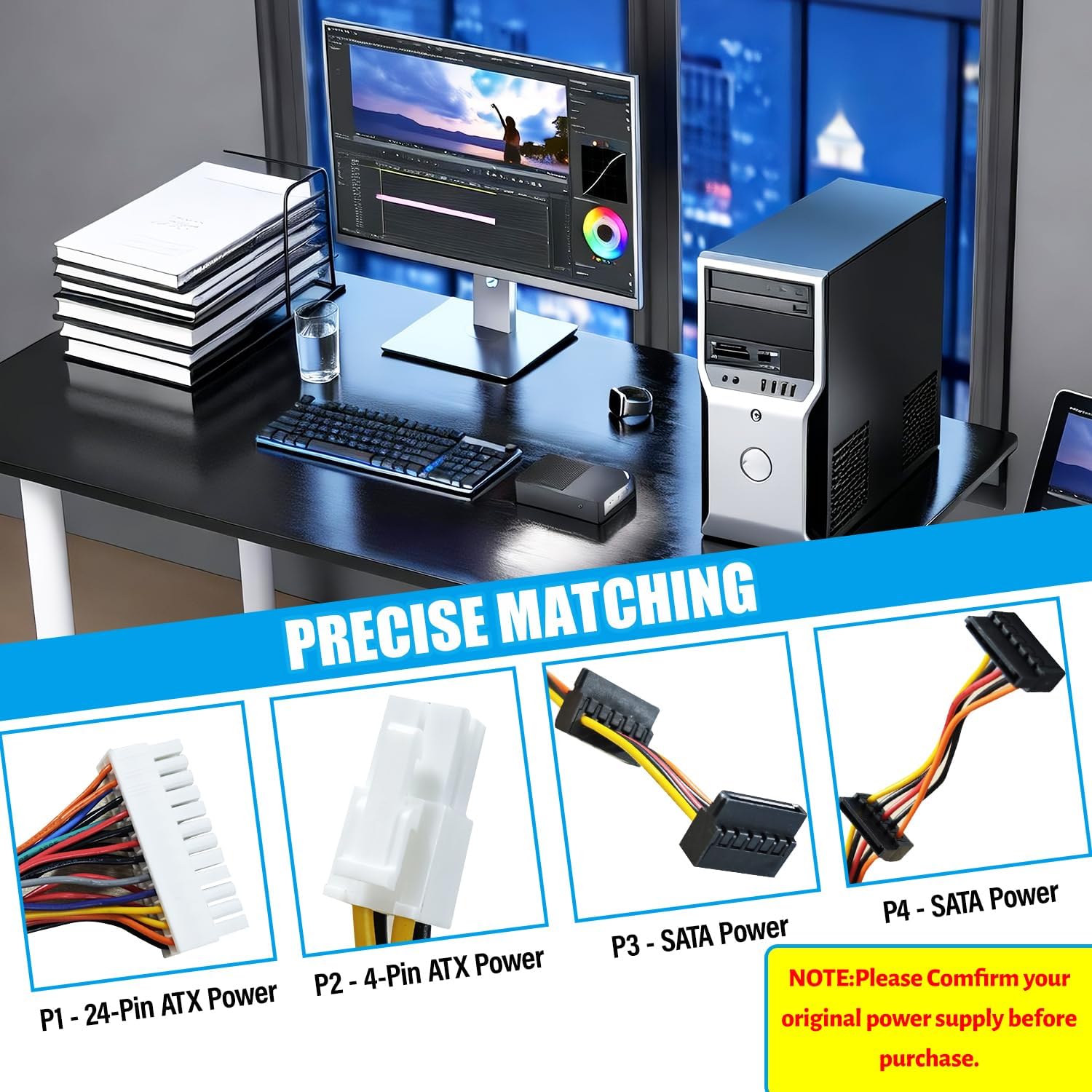 265W 9D9T1 GVY79 Replacement Power Supply Compatible with for Dell Optiplex 790 390 3010 990 MT Mini Tower Compatible Part Numbers: L265EM-00 F265EM-00 AC265AM-00 H265AM-00 L265AM-00 YC7TR 053N4 D3D1C