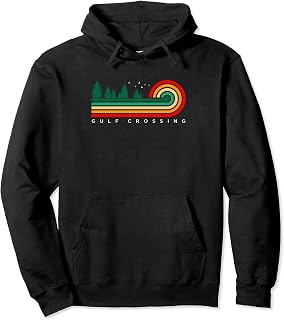 Evergreen Vintage Stripes Gulf Crossing, Louisiana Pullover Hoodie