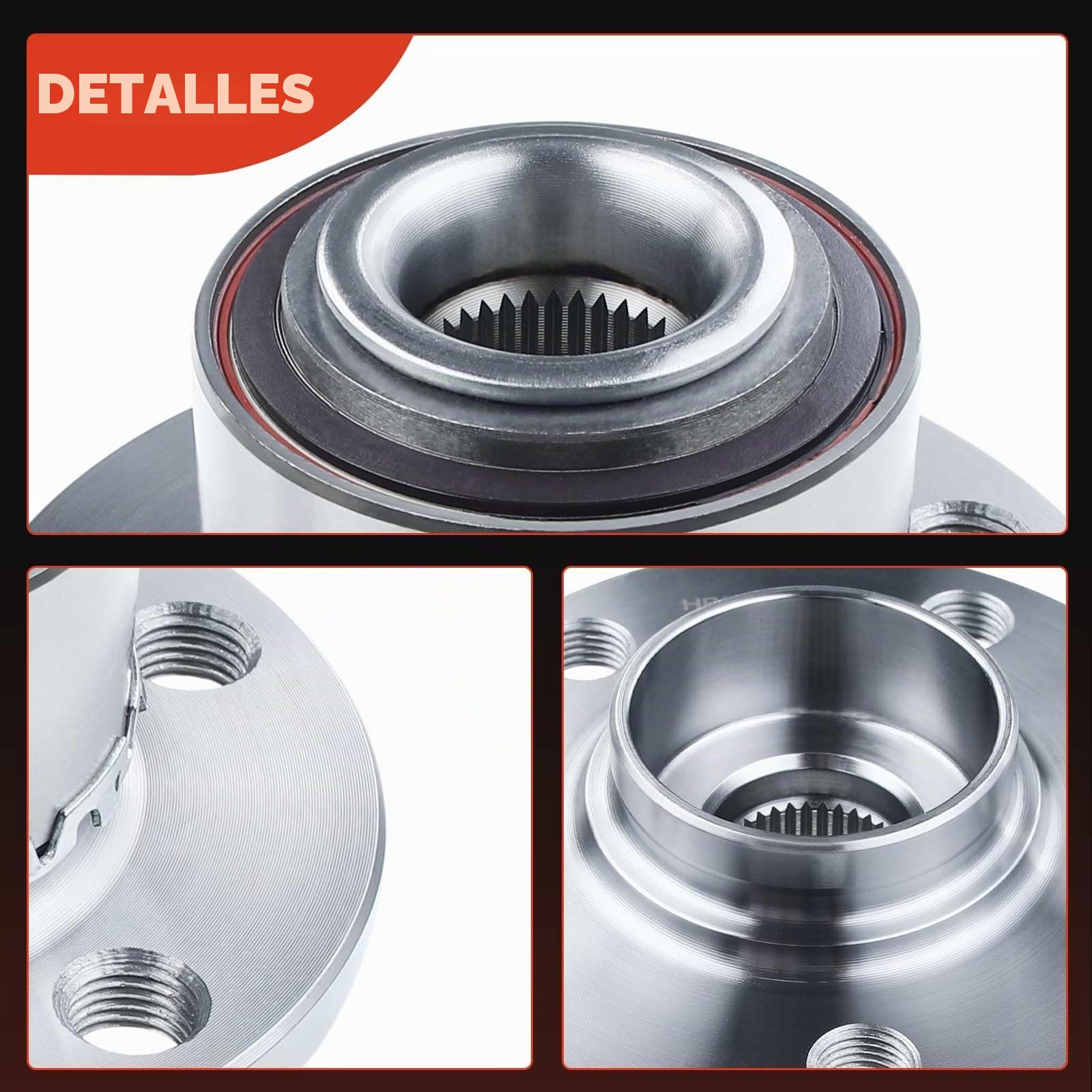 Frankberg 1x Kit de rodamientos de ruedas Eje delantero Compatible con Polo 6C 6R 2011-2014 Fabia I 6Y2 1999-2008 Ibiza IV 6J1 6P5 2009-2015 A2 8Z0 2000-2005 Sustituir# 6C0407621