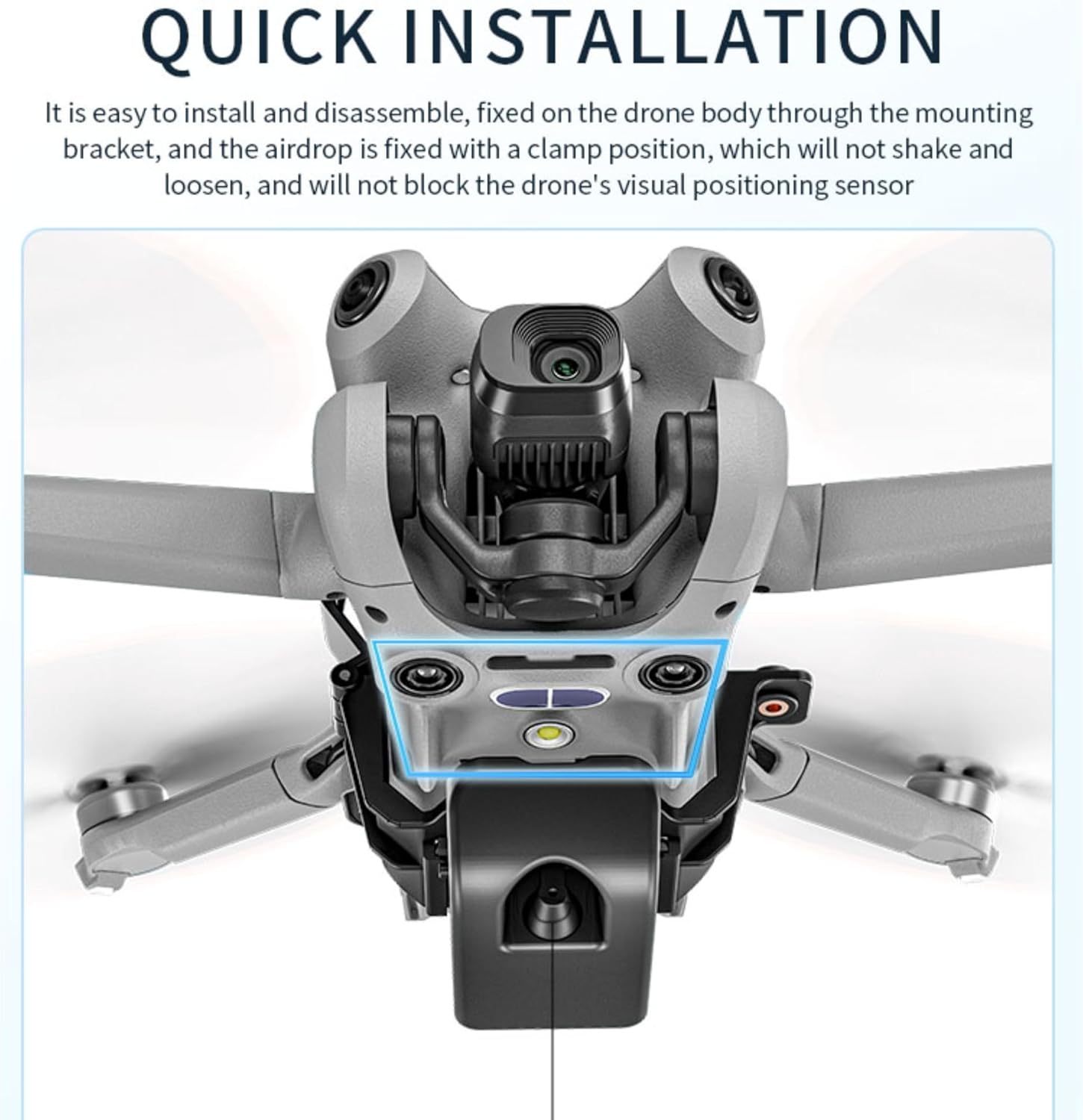 Drone Drop Release Airdrop Device for DJI Mini 4 Pro, Delivery Device Wedding Drone Bait Release