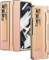Vista 10 de Funda Samsung Galaxy Z Fold 3 - Protección de bisagra, protector de pantalla integrado, función atril, color rosa claro