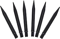 Aliotech 6-Pack 8.25" Reinforced Ground Spikes for Solar Pathway Lights - Durable ABS Stakes, 0.83" Inner Diameter Fit