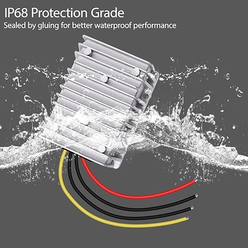 Vista 27 de LeMotech Convertidor DC 48v a 12v 20A 240W reductor de voltaje reductor de voltaje IP68 transformador impermeable para carrito de golf, camión