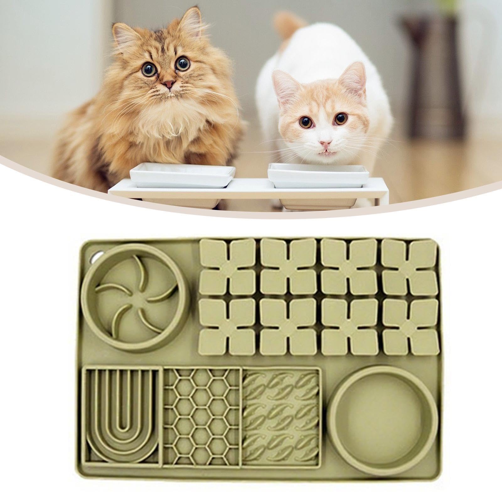 predolo Futter Und Leckmatte, Geruchstraining, Futterspender Pad, Schnüffelmatte für Haustiere, für Welpen, Hauskatzen, Kleine Und Große Hunde, GrÜn