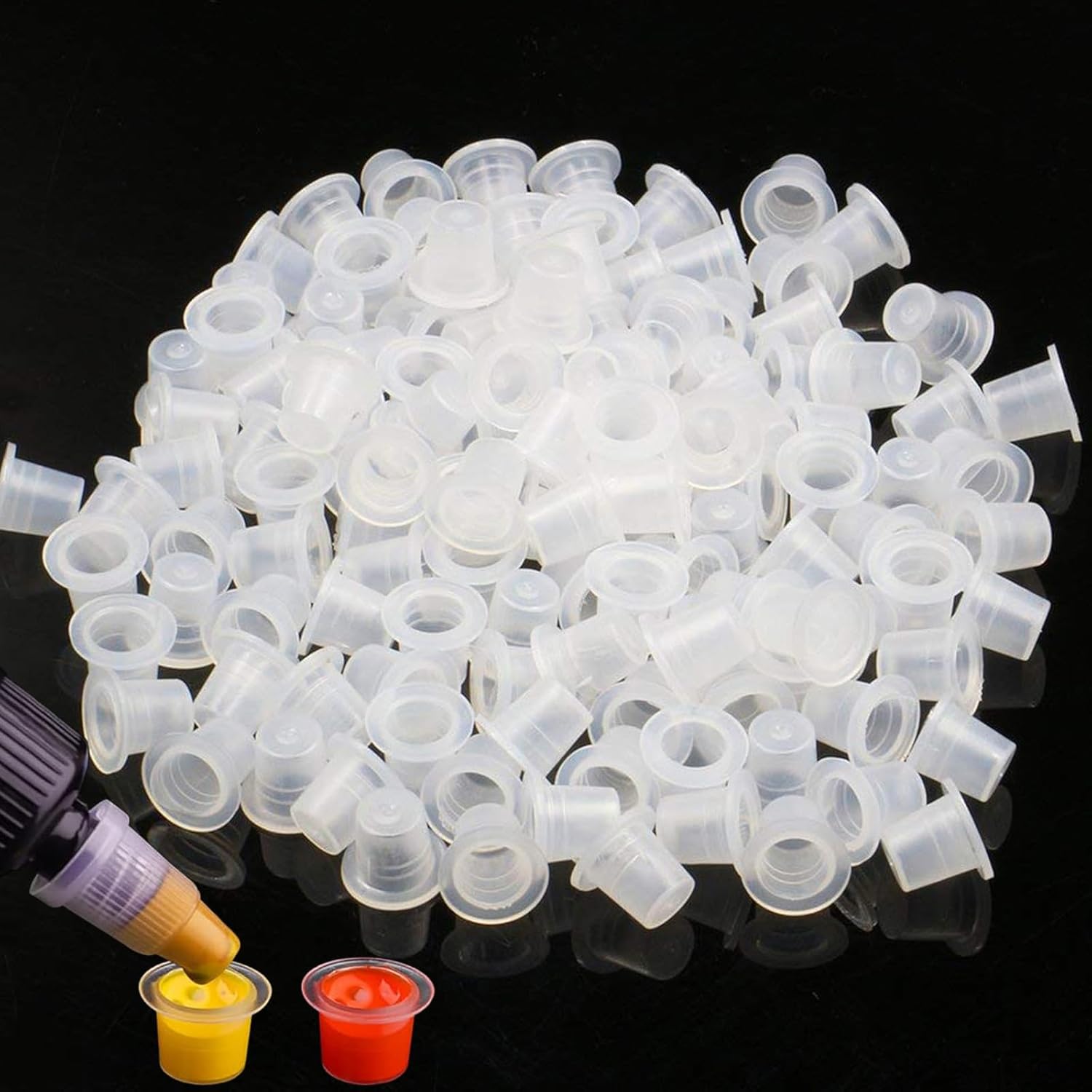 1000 Stück Tattoo Farbkappen Ink Caps - Unihuby Tattoo Farb Caps Tattoo Kappen Small Tattoo Ink Cups 8 mm Einweg Tattoo Zubehor