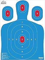 Vista 1 de Ascentor Silueta de tiro objetivo - Tamaño grande 18 x 24 - Múltiples zonas de apuntar - Azul
