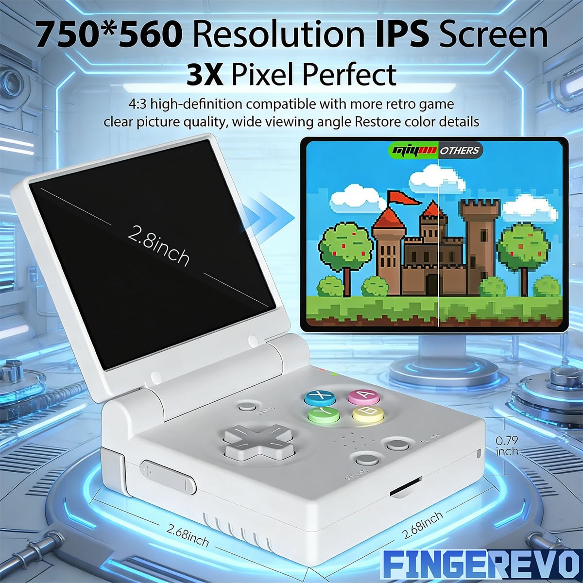Miyoo Mini Flip Handheld Game Console 2.8-inch 750*560 IPS Screen