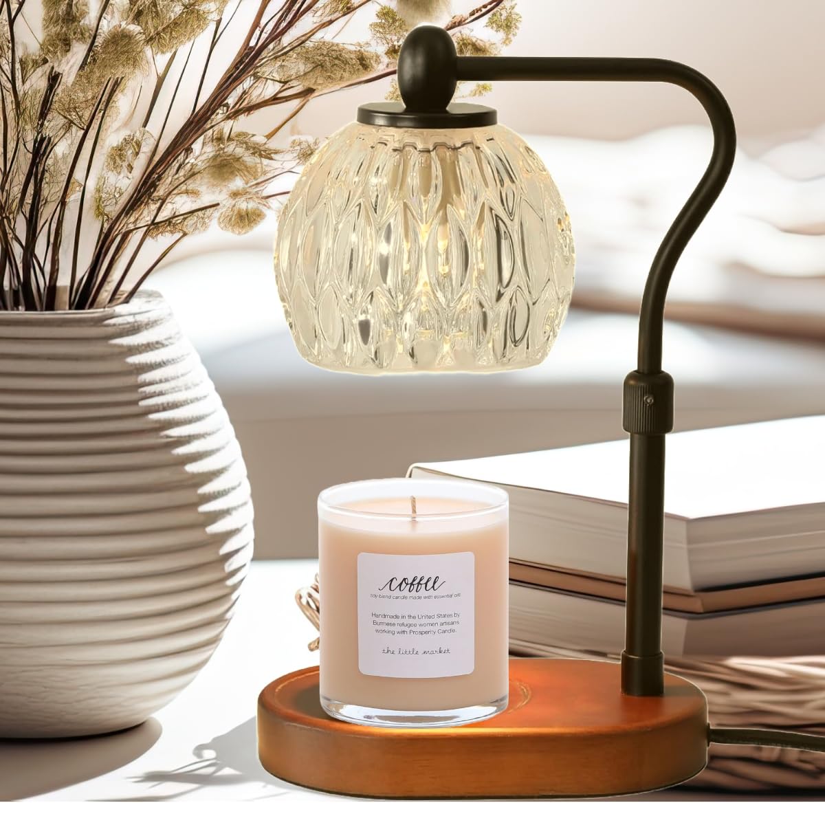 Candle Warmer Lamp with Dimmer, Height Adjustable Candle Lamp Warmer for Jar Candles, Electric Candle Warmer, Dimmable Candle Warmer Lamp, Mothers Mothers Day Gift Day Gift