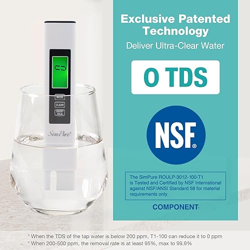 Miniatura 3 de SimPure Cartucho de repuesto de filtro RO serie T1-100 para el modelo T1-100, T1-100ALK (incompatible con la serie T1-400), cartucho de repuesto de