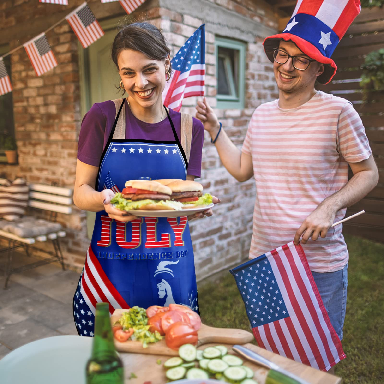 CHEFSKIN M SET (1 Adjustable HAT + 1 Apron) Chef White **Medium** Fits Kids Children 8-12