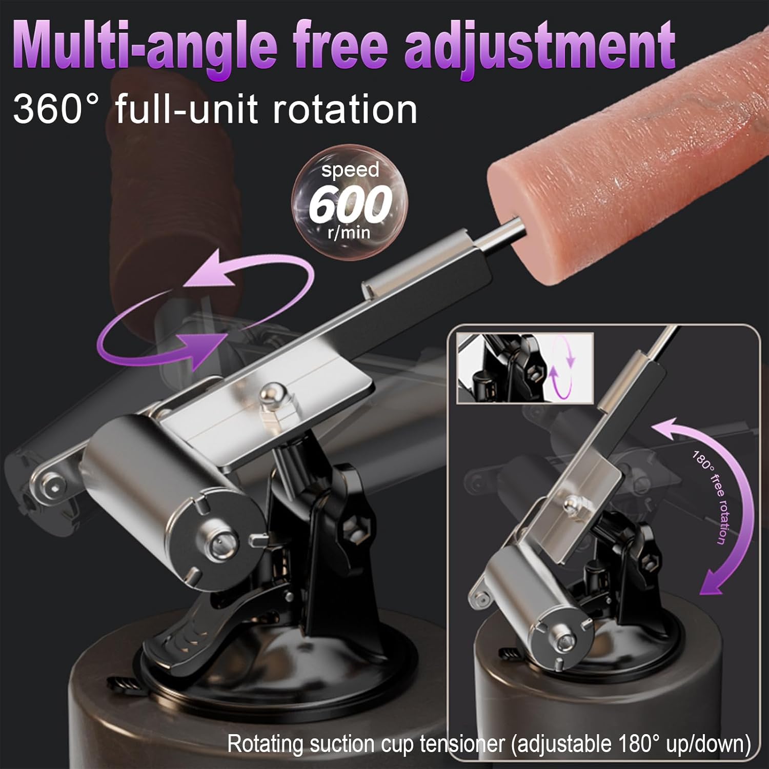 Sex Machine – Automatic Thrusting Dildo Machine with 2 Realistic Attachments for Women & Men, High-Speed Hands-Free Pleasure, Adult Sex Toys