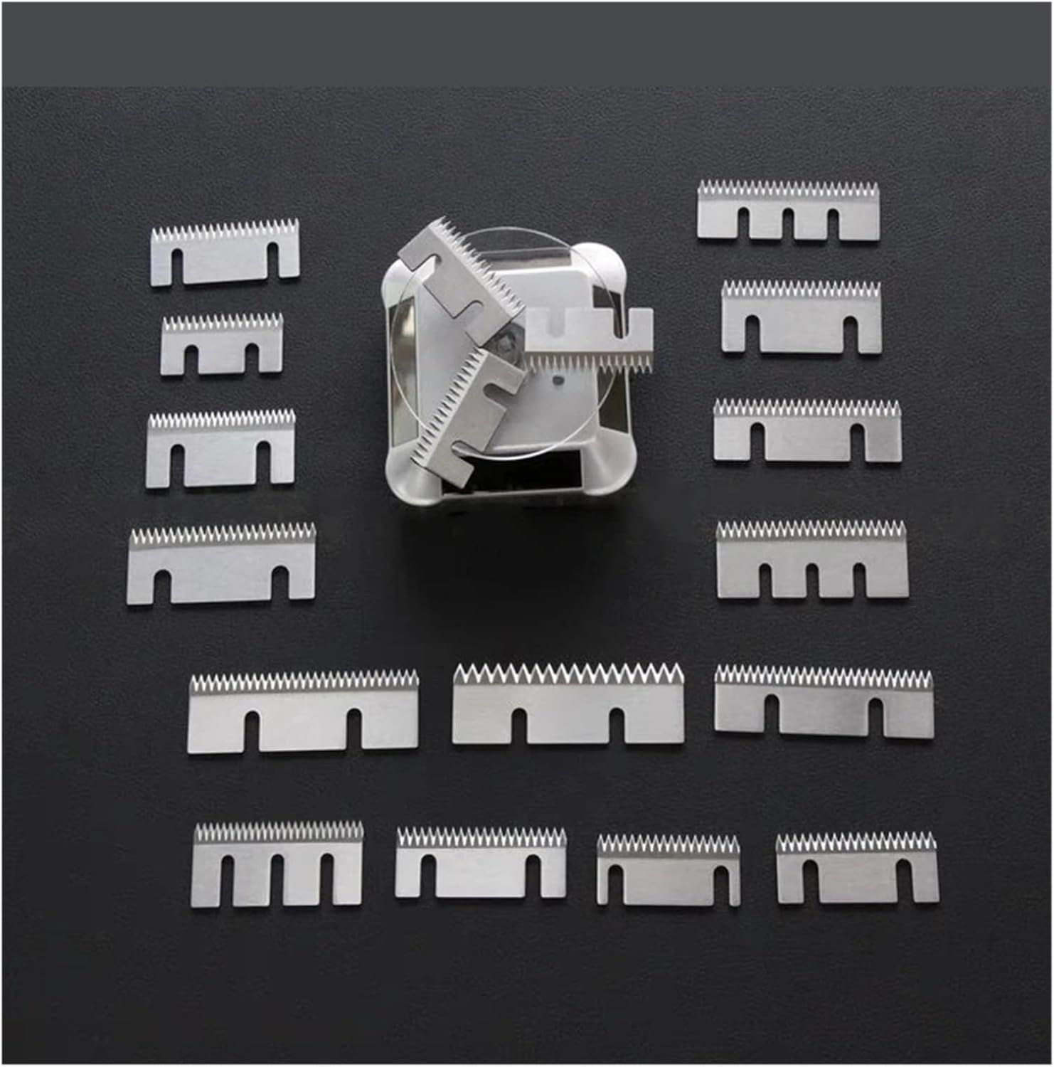 10Pcs Carton Sealer Tooth Blade Semi Auto Adhesive Tape Film Knife Sealing Packing Machine Serrated Blades(65x30x1.5mm 3 Hole)