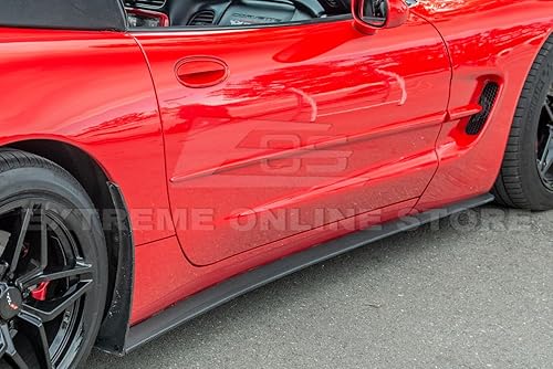 Miniatura 4 de Repuesto para todos los modelos Chevrolet Corvette C5 1997-2004  ZR1 Par de extensión de panel basculante de faldas laterales de estilo extendido