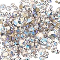 Vista 12 de Diamantes de imitación de espalda plana gemas redondas DIY decorativo Nail Face y accesorios de ropa ss3-20 mezcla (1440pcs cristal AB)