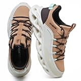 Walking Shoes Men Breathable Athletic Sneakers Lightweight Gym & Daily Running Comfortable Cushioned Midsole Khaki