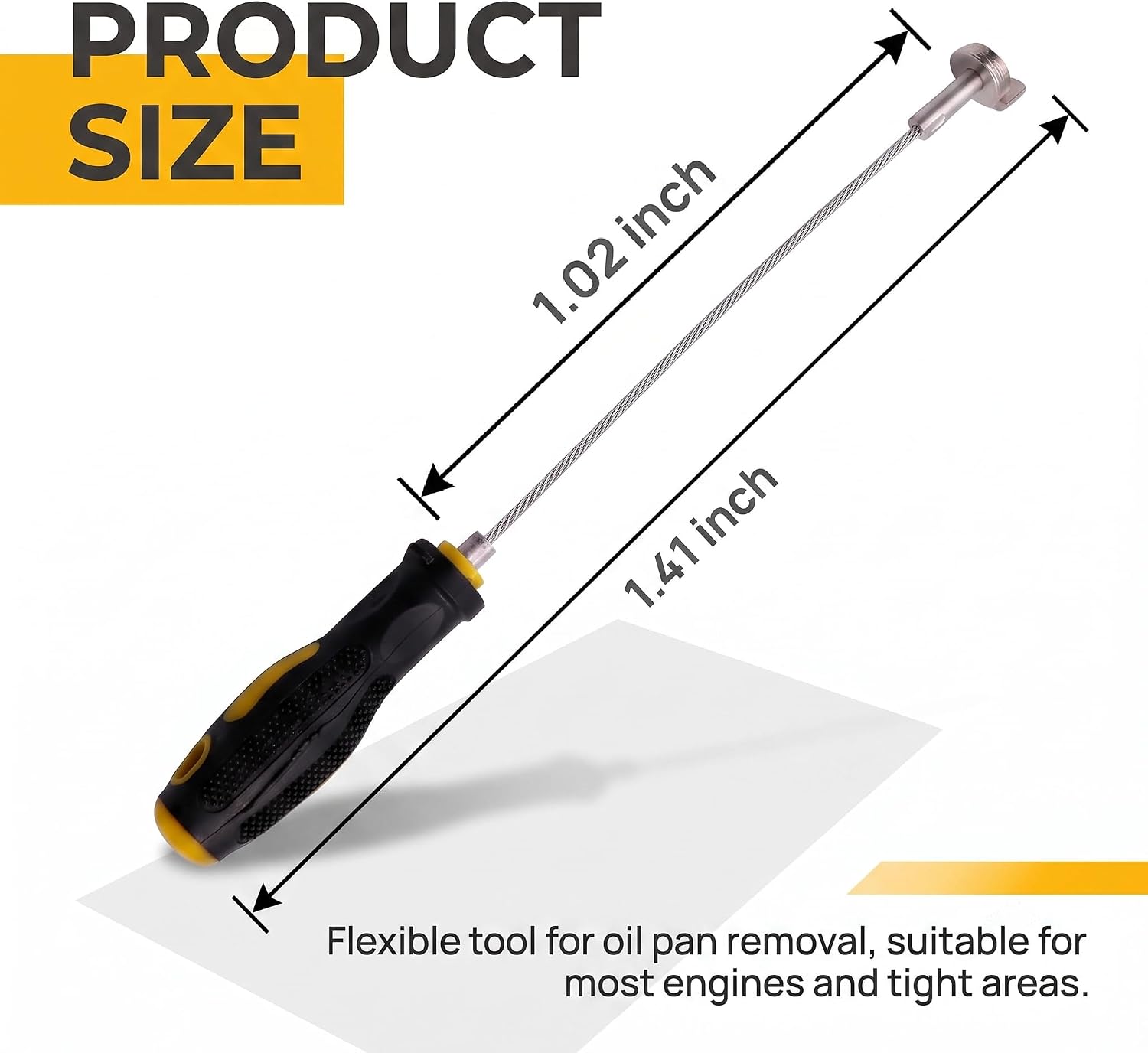 Magnetic Oil Drain Plug Remover Tool, 14 Inch Anti Scald Flexible Sump Plug Removal Wrench, Universal Oil Drain Plug Magnet Tool for Car SUV Truck RV image 2