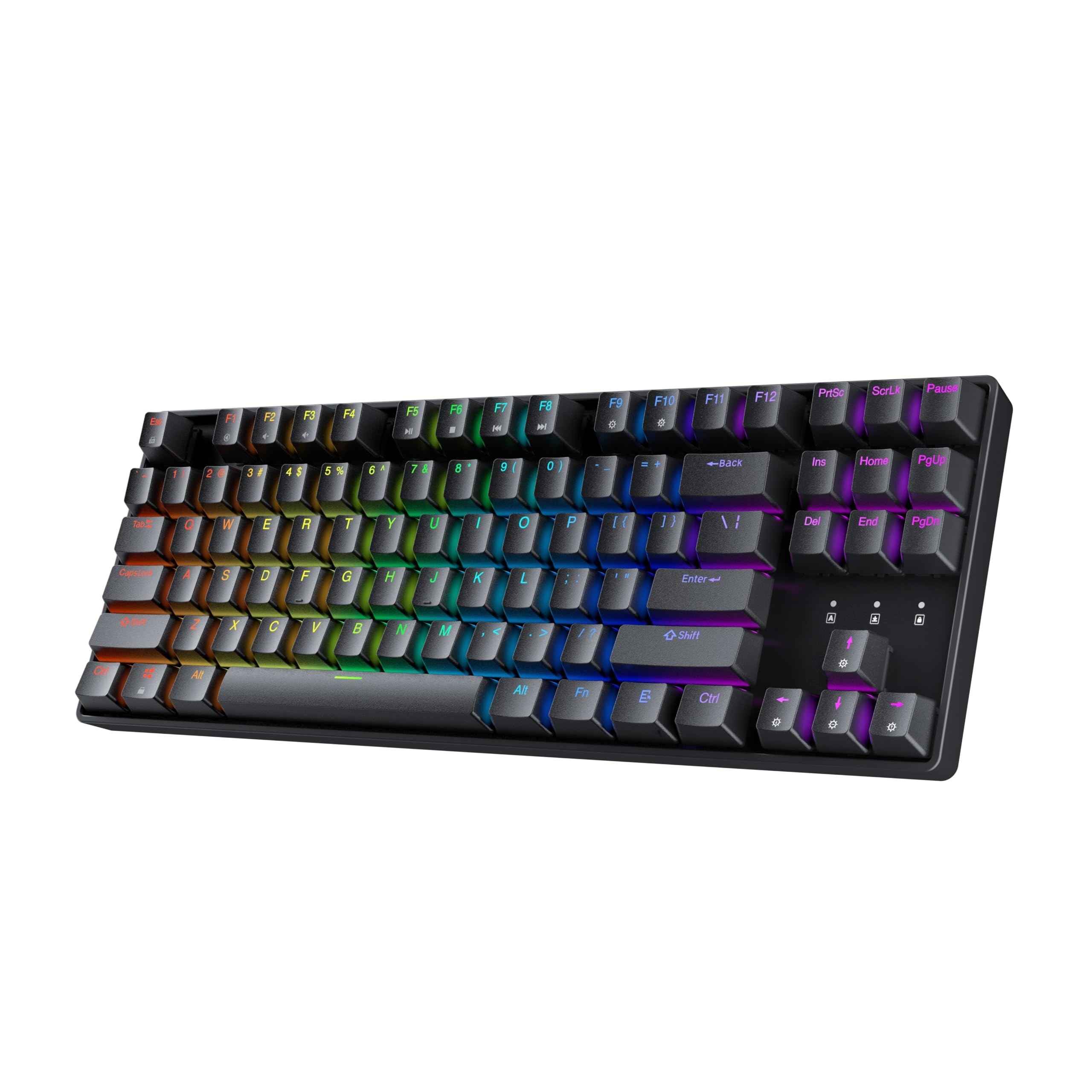 HK GAMING GK80 TKL v3 | Hotswap Mechanical Gaming Keyboard | Tenkeyless 87 Keys Multi Color RGB LED Backlit for PC/Mac Gamer | US Layout (Black,