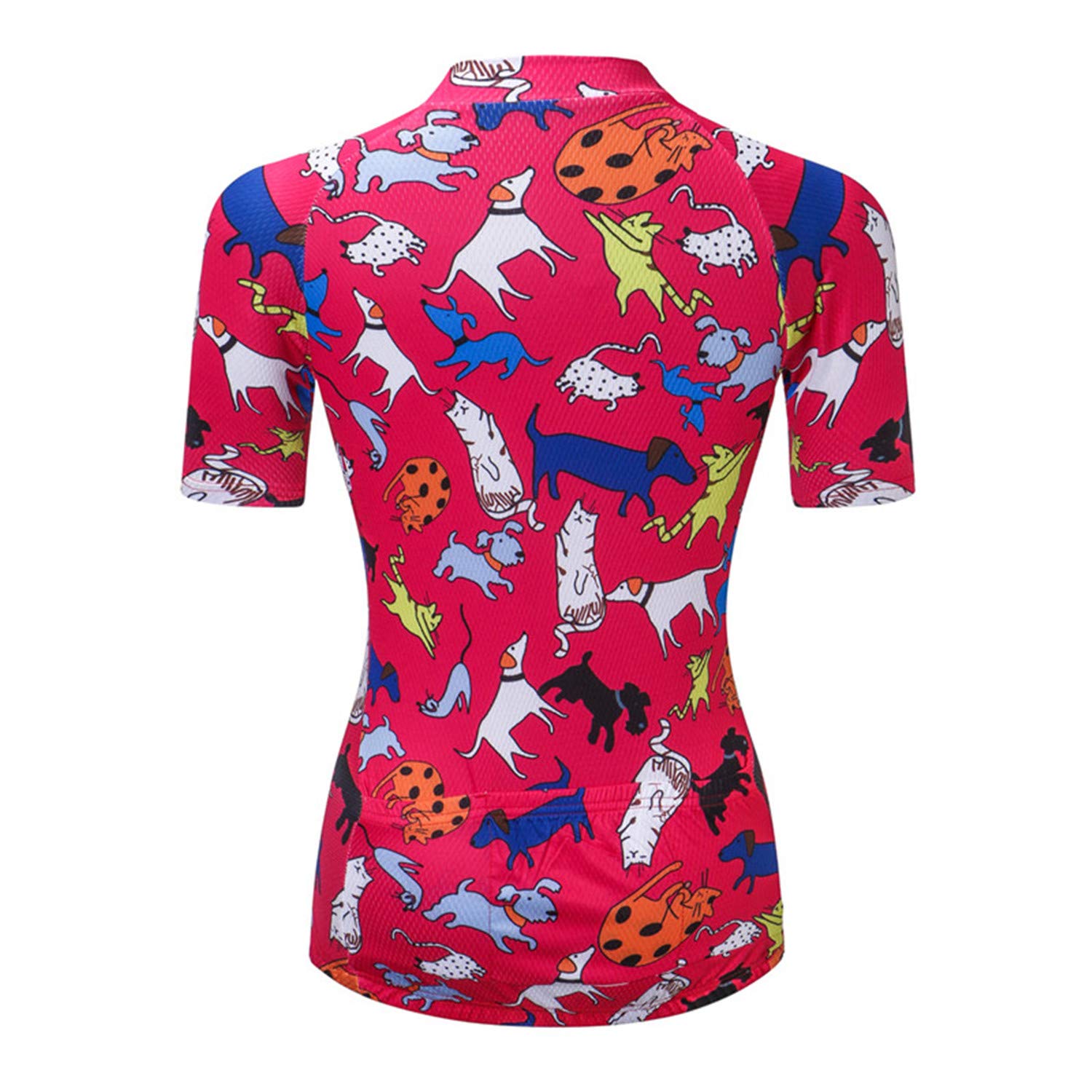 PSPORT Womens Cycling Jersey Short Sleeve Bike Shirt Summer Bicycle Jersey Road Cycling Tops Quick Dry Biking Shirts CD7