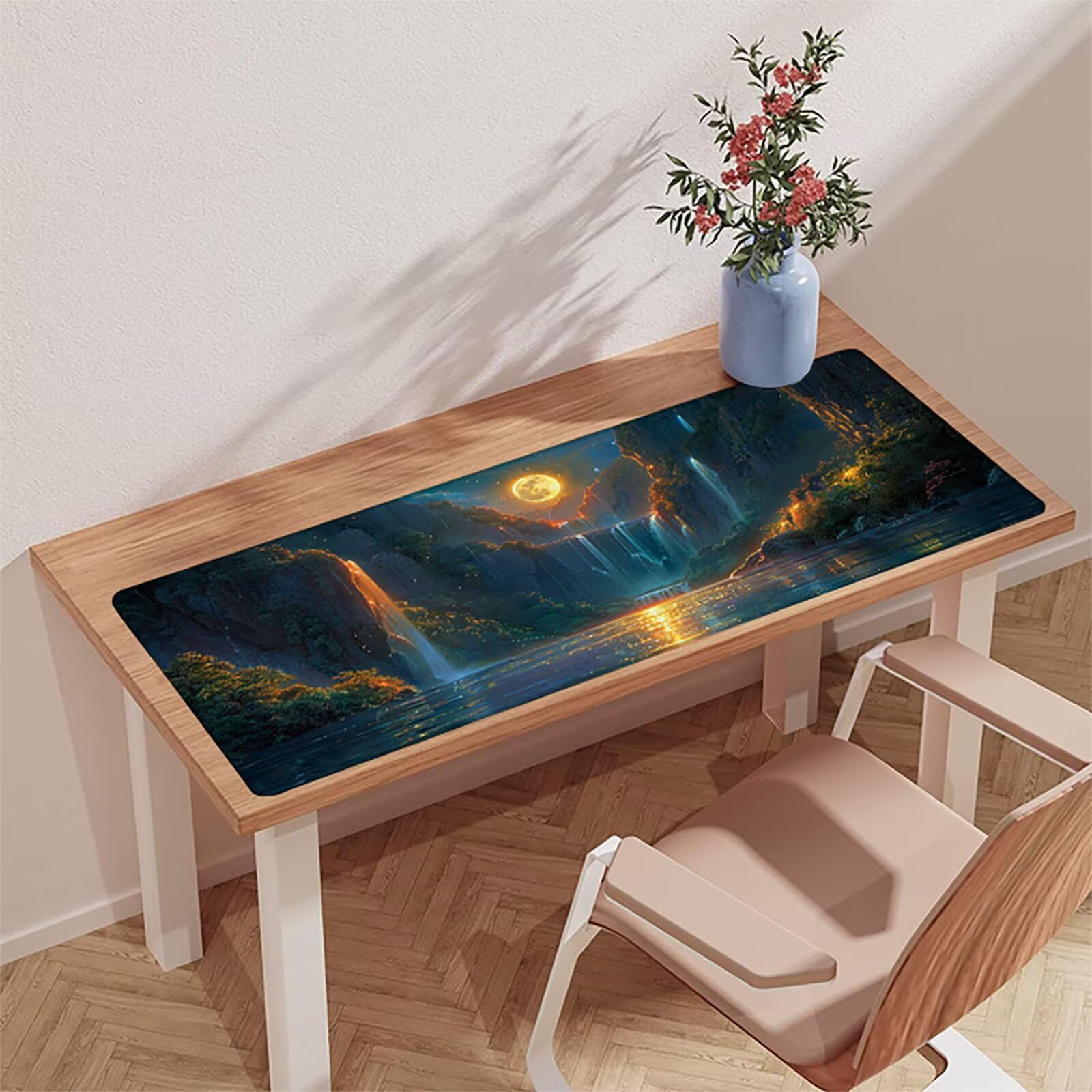 Verde Alfombrilla Ratón XXL 1600x800x3mm, MontañA Mouse Pad N-2972 | Alfombrilla Ratón Gaming Mejora la Precisión y la Velocidad, Alfombrilla Escritorio para Jugadores de PC, Oficina