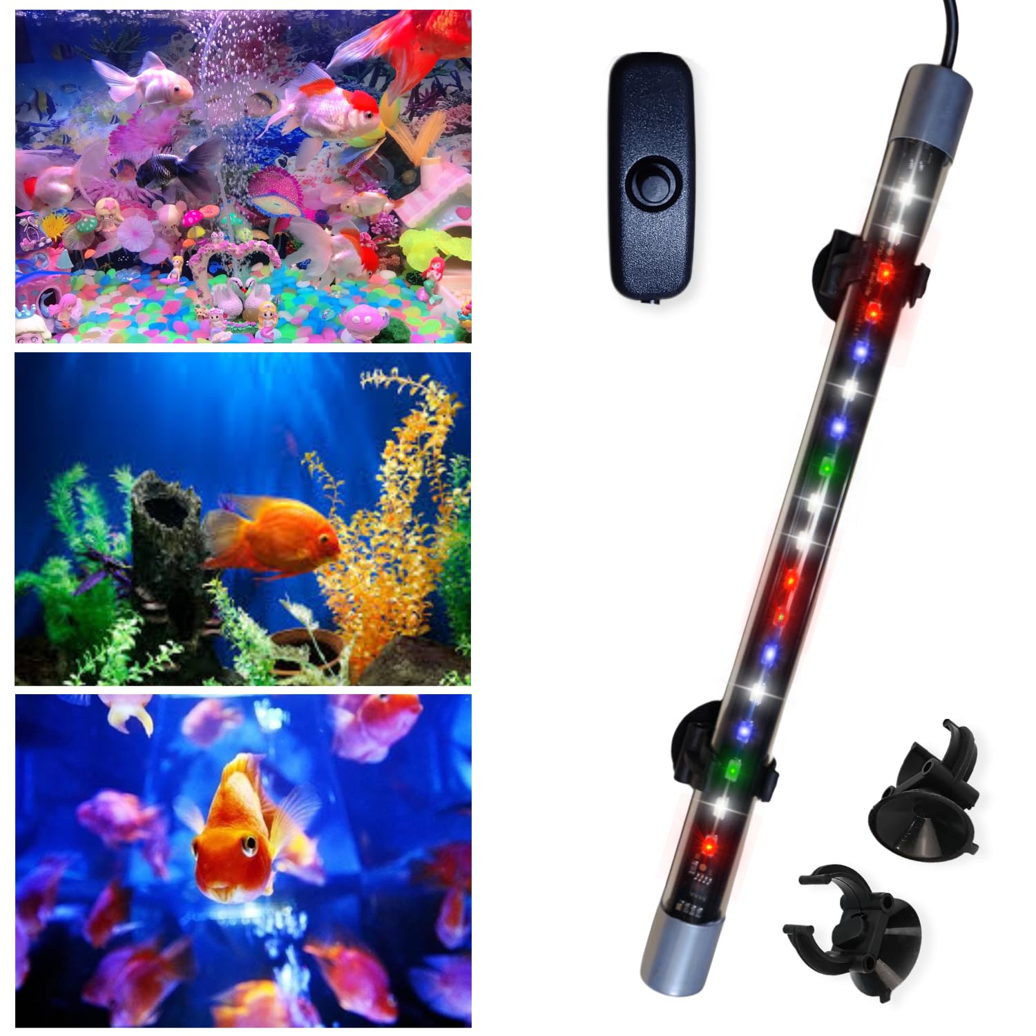 Aquarium Led Light | Multicolour Changing Fully Submersible Decorative Fish Tank Lamp (27 Centimeter)-image-29