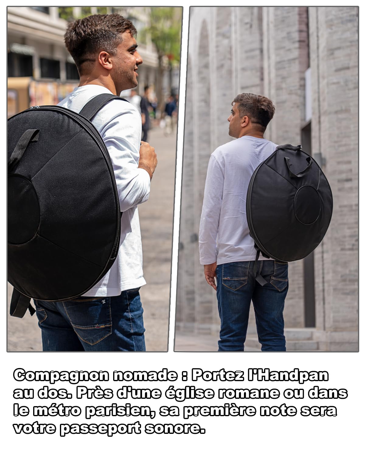 440 Hz Handpan 12 Notes 22 Pouces, Hand pan Instrument Steel Drum Music D mineur - Handpan Conçu pour Joueurs Expérimentés