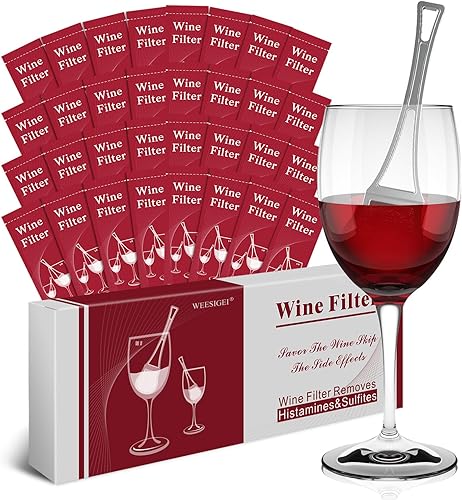 Miniatura 10 de WEESIGEI Purificador de sulfito de varita de vino removedor de filtros de vino, histaminas sulfito, alivia dolores de cabeza y evita alergias al