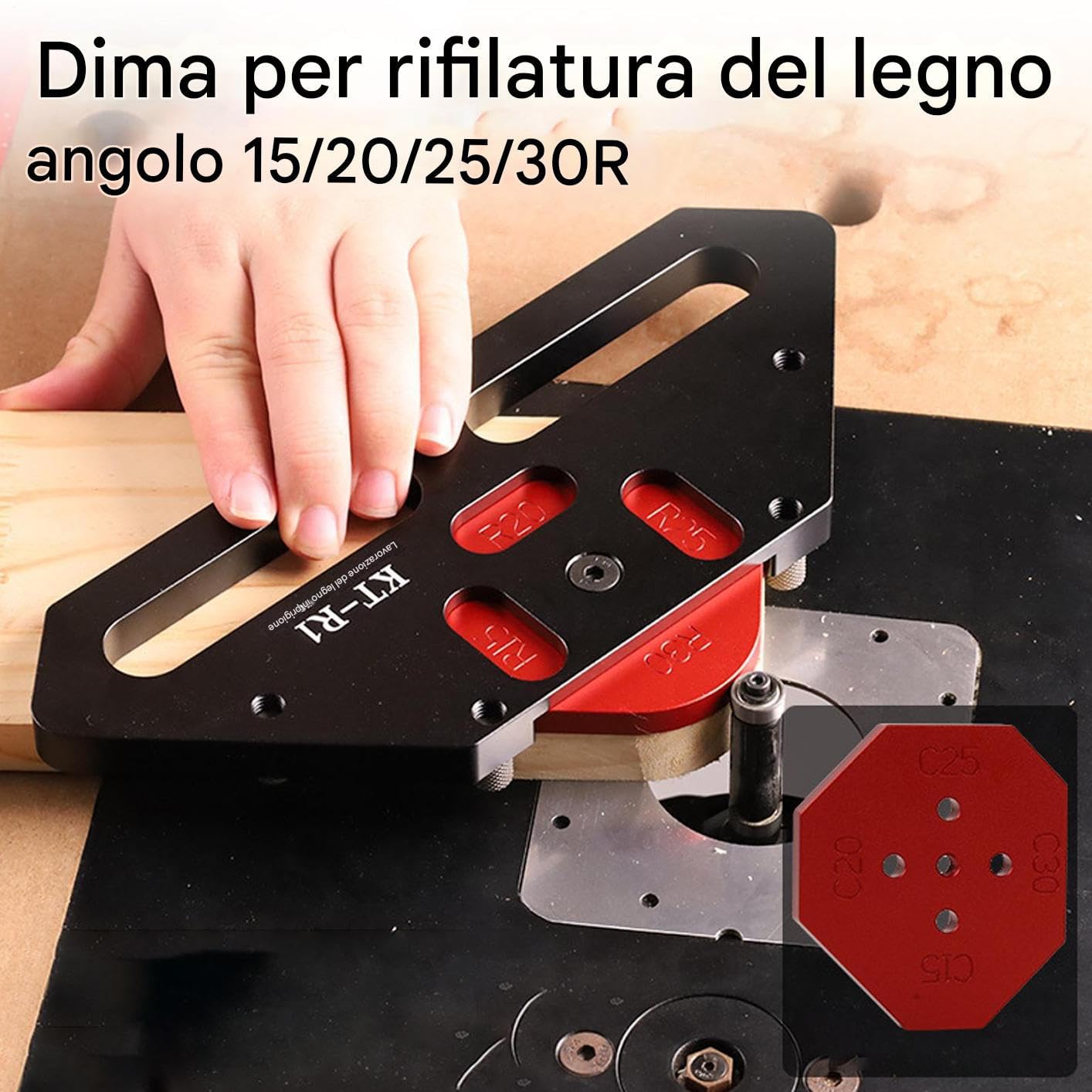 Plantilla Para Fresar Esquinas Plantillas Para Fresado Con Radio | Herramienta Manual De Aleación De Aluminio Ligera Para Carpinteros Proyectos De Muebles Y Armarios