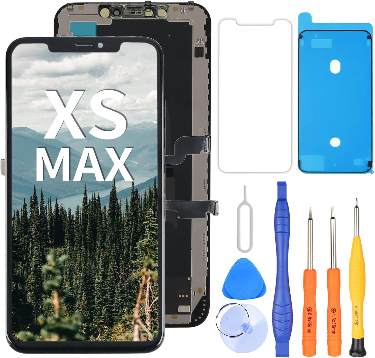 Ayake Screen Replacement for iPhone Xs Max, 6.5-inch FHD Display and Touch Digitizer Full Assembly (Face ID, 3D Touch, True Tone)