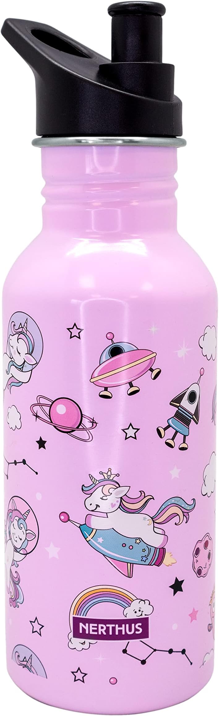 Unisex - Adult FIH 807 Water Bottle for Children, Rose, 500 ml