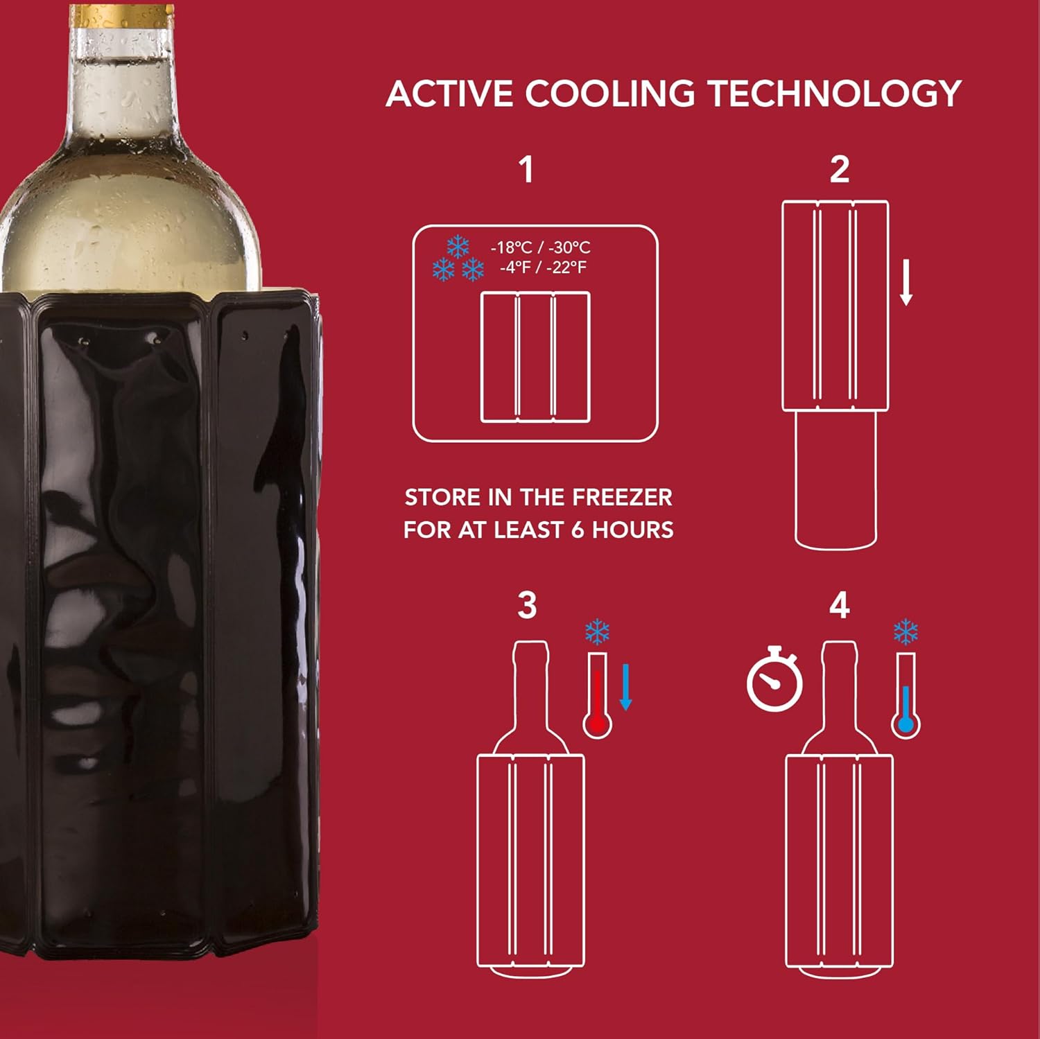 Juego De Vino Vacu Vin Experience 6 Piezas - Bomba De Vacío, Vertedor Y Cuchillo De Camarero