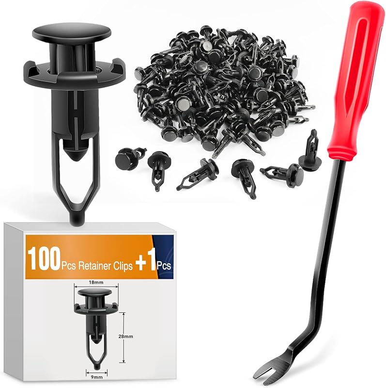Presilhas automotivas de nylon GOOACC tipo pressão para para-choque Toyota 9 mm – 100 unidades + removedor