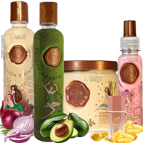 RITUAL BOTANICO Kit 4 Crecimiento Acelerado y Ultra Reparador S.O.S Champú de Cebolla, Mascarilla para el Cabello, Acondicionador Intensivo PLEX,