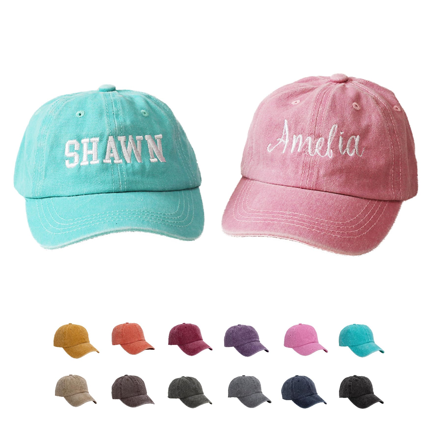 AAHOME Gorra de béisbol bordada personalizada para niños, sombrero personalizado para niños pequeños con nombre, sombrero Snapback para niños, sombrero de camionero para niños, sombrero de béisbol para bebé,
