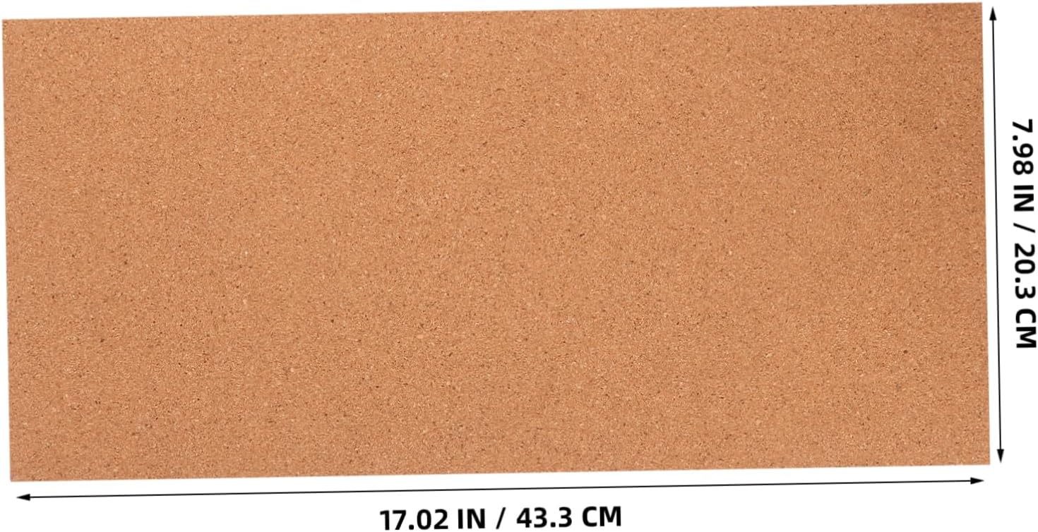 Frameless Cork Bulletin Board Thick Self-Adhesive Wall Board for Notes Messages and Photos Versatile Decor for Office Home and School