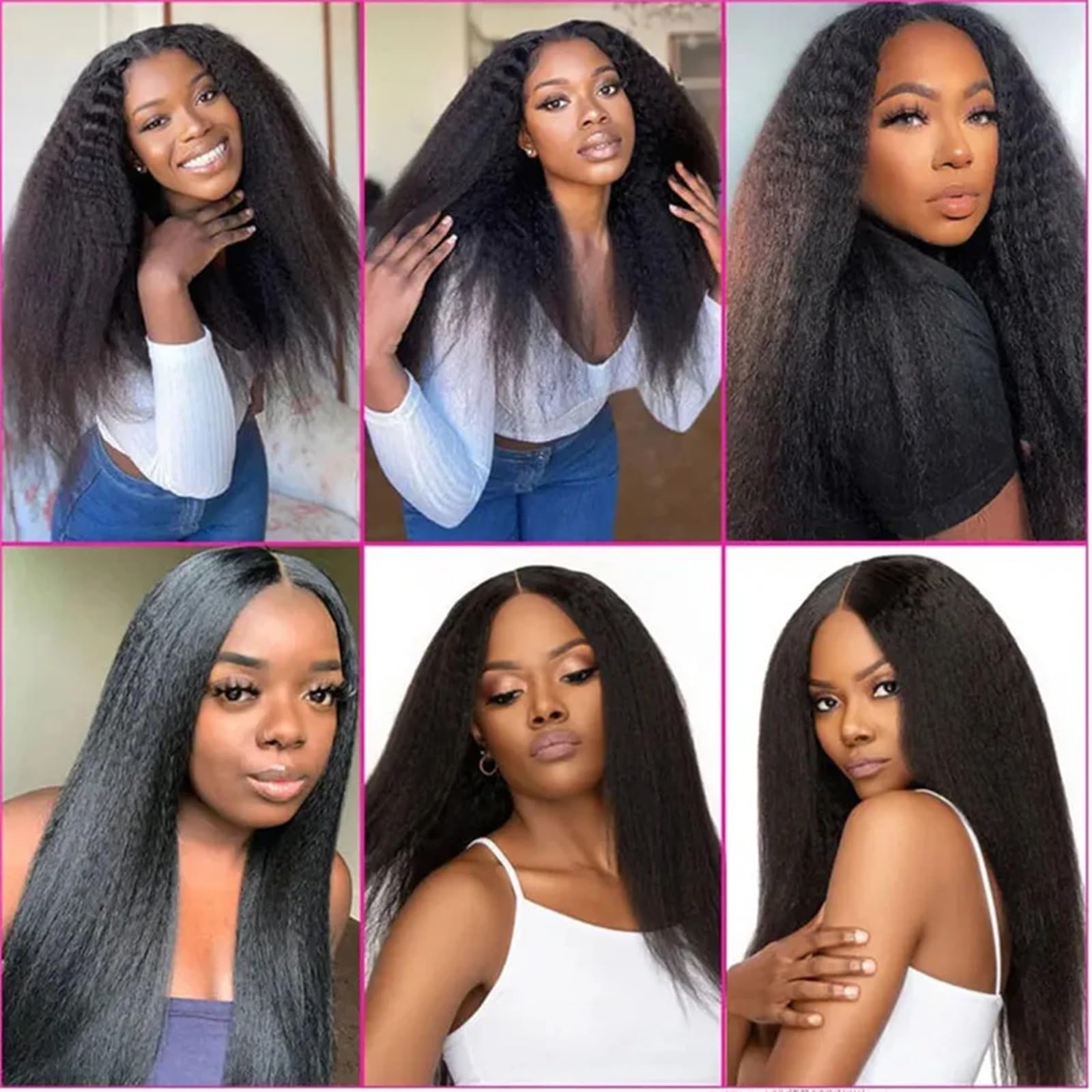 Extensions de cheveux Extensions de cheveux brésiliens crépus lisses à clips, 8 à 26 pouces d'épaisseur, 100% cheveux Remy, noir naturel, 8 pièces avec 20 clips, 120 g/160 g par lot, convient for têt