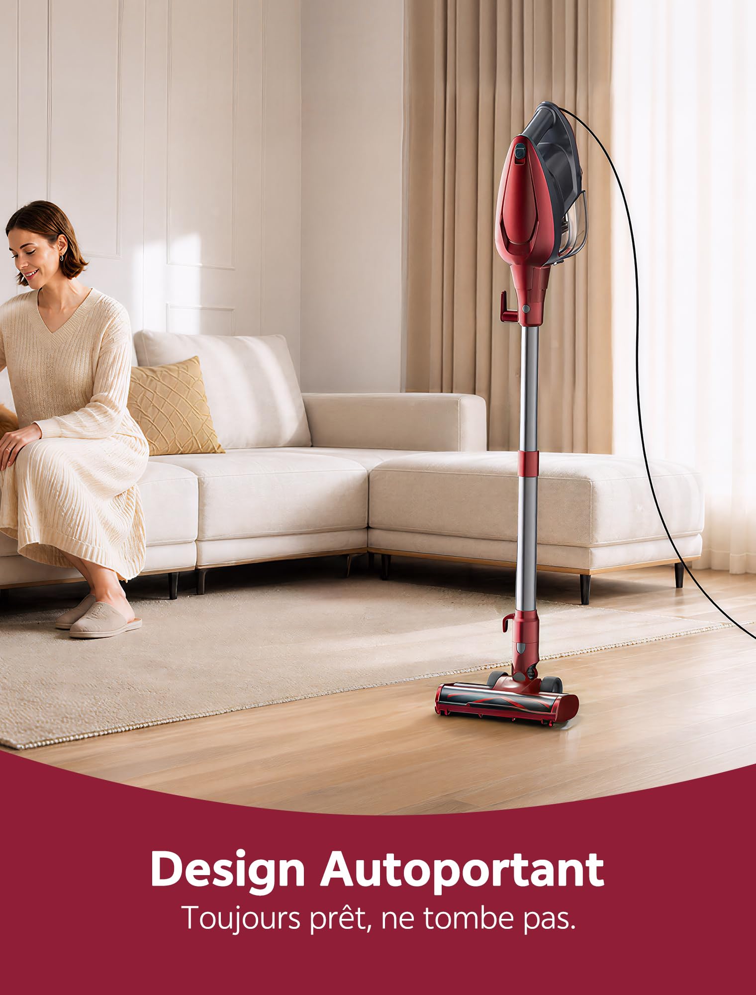 Vexilar C9 Aspirateur Balai avec Fil, 70Kpa, Câble de 7m