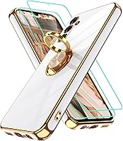 Vista 78 de Gritup Funda para Samsung Galaxy A14 5G: Funda para Samsung A14 2 piezas, protector de pantalla, soporte de anillo de rotación de 360°, soporte
