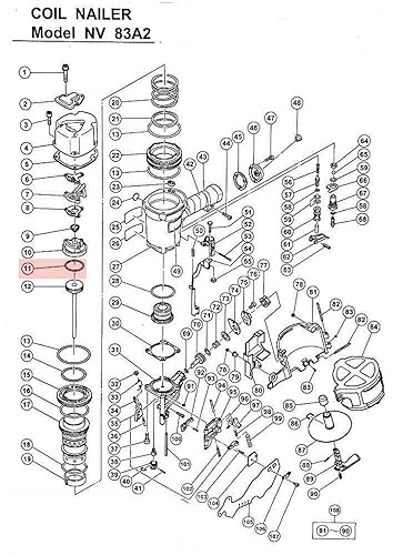 Miniatura 4 de Paquete de 4 juntas tóricas de pistón para Hitachi reemplazan números de pieza: 877-368, 877368 y se adapta a los modelos de clavadoras Hitachi: