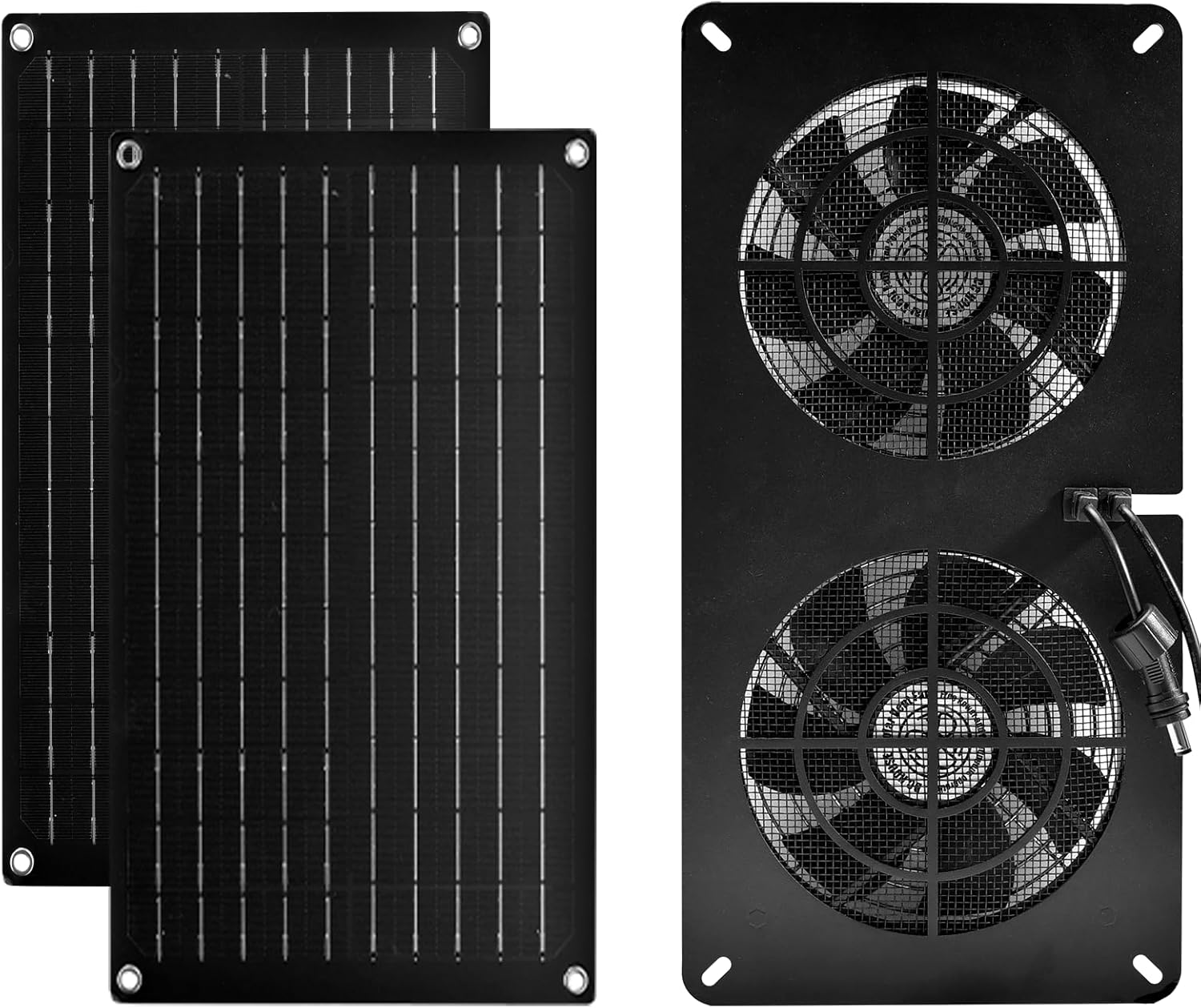 DC HOUSE 20W Photo voltaic Fan Powered Exhaust Fan for Hen Coops, Greenhouses, Sheds, Pet Homes, and Home windows – Waterproof and Plug Play Straightforward Connector Max Relevant House 880ft3 (25 m3)