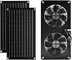 DC HOUSE 20W Solar Powered Exhaust Fan for Chicken Coops Greenhouses Sheds Pet Houses and Windows Waterproof and Easy Plug and Play Installation