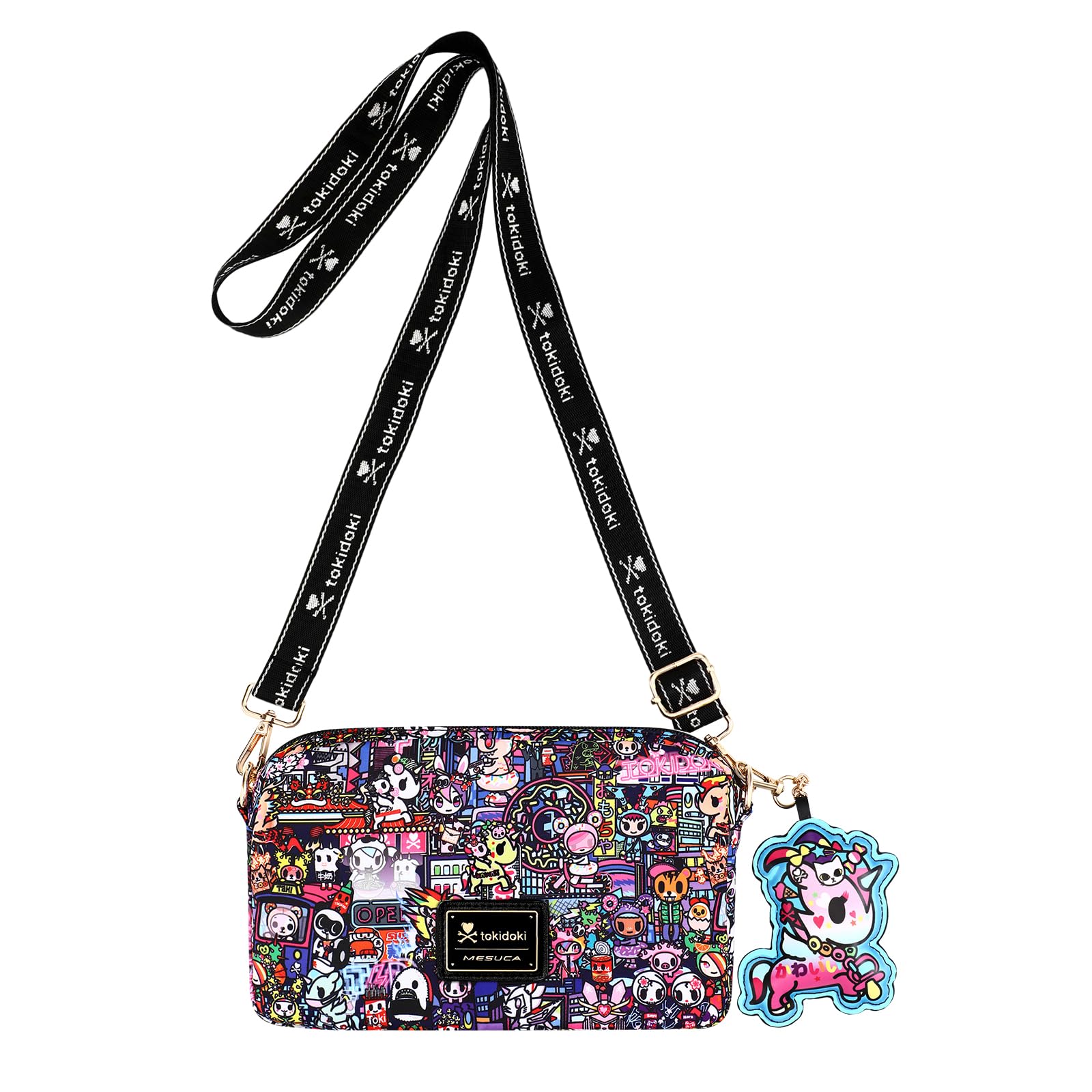 tokidoki Crossbody Purse with Unicorno Keychain Cute Shoulder Bag Cartoon Wallet for Women Teen Girls Shopping Travel
