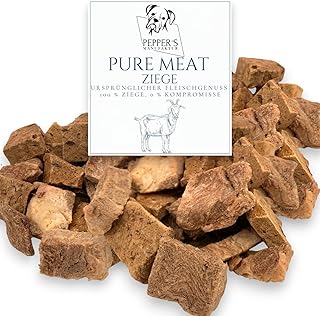 Pure Meat Goat by Pepper's Manufaktur - 100% Goat Freeze Dried - Dry BARF Monoprotein Snack for Sensitive Dogs - Natural, No Additives, Ideal for Intolerance (200 g) product image