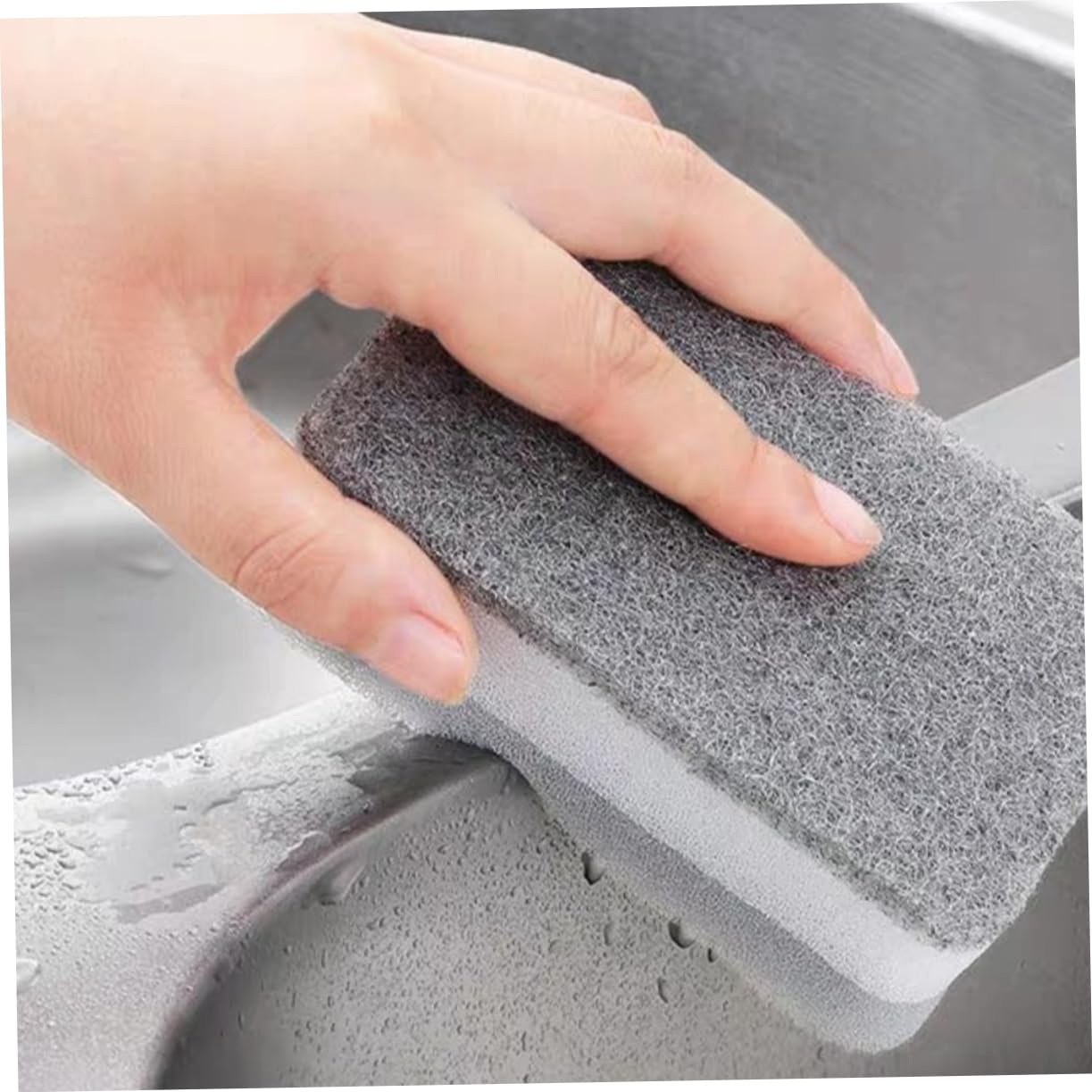 BESTYASH 3 Series Estropajo Esponjas De Cocina Depuración Absorbente Deber Fregadora De Platos Beto Doble Toallita De Limpieza De Esponja Almohadillas para Limpiar Ollas Gris 10 Piezas X 3