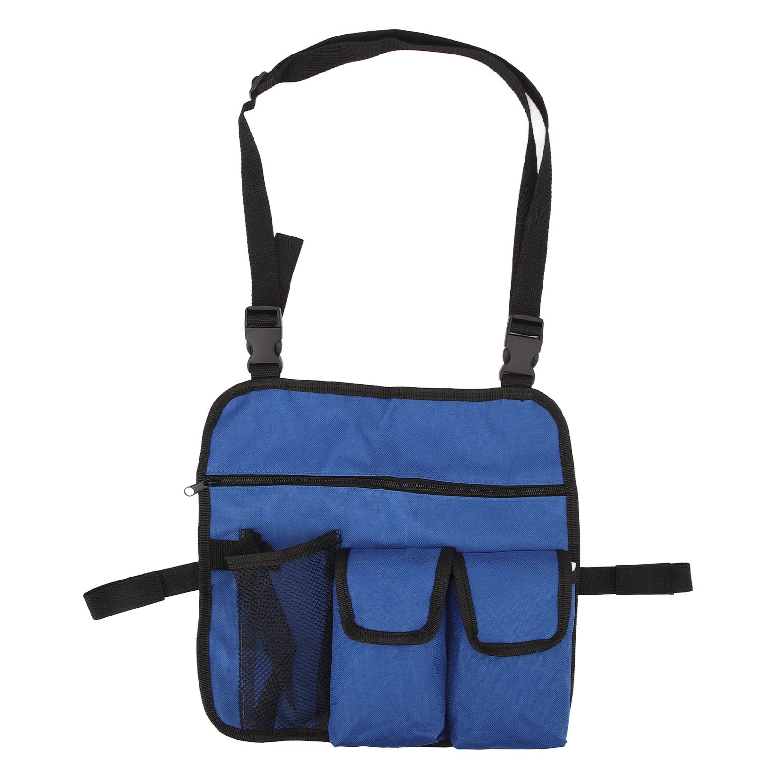 Bolsa colgante para silla de camping, tela Oxford 600D, bolsa para reposabrazos para silla de playa, organizador multifuncional para silla de pesca de camping al aire (azul)